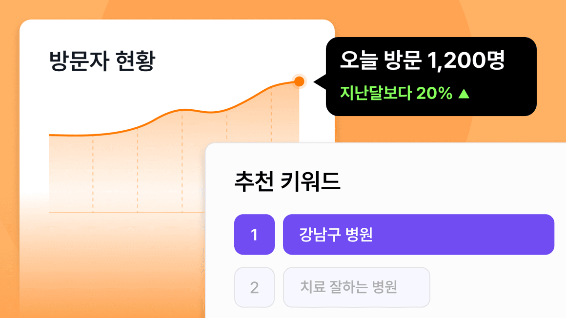 방문자 현황과 추천 키워드 통계